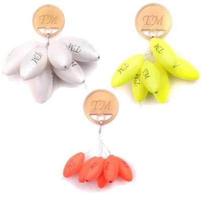 Produktbild von Trout Master Rugby Pilots Oval - 6 Piloten, Größe:12x26mm, Farbe:Yellow