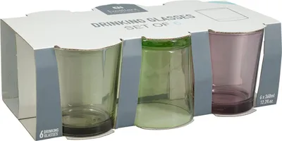 Obrázek produktu pro Sada 6 barevných sklenic na vodu 360 ml - vícebarevná, H&L