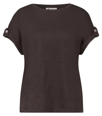 Produktbild von Street One LTD QR basic shirt w.deco butt espresso brown 36