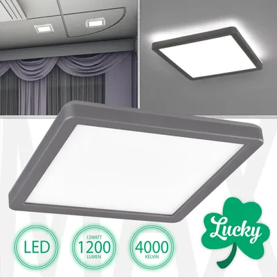 Produktbild von LED Deckenleuchte LUCKY 12W, Neutralweiß, Eckig