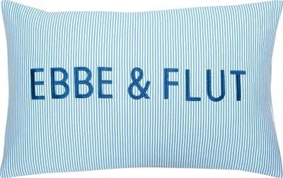 Produktbild von pad Kissenhülle Harbor blue 35 × 60 cm Jersey gestreift mit Stickerei