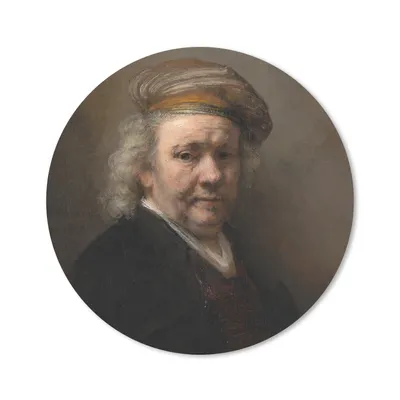 Produktbild von MuchoWow® Mauspad Mousepad Selbstbildnis - Gemälde von Rembrandt van Rijn 50x50 cm - Mousepads - Maus Mat - Pad - Mausunterlage - Vinyl