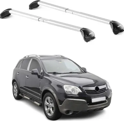 Produktbild von Dachträger Grundtäger für Opel Antara 2006-2015 5 tür 100kg Alu Silber 2 tlg ABE