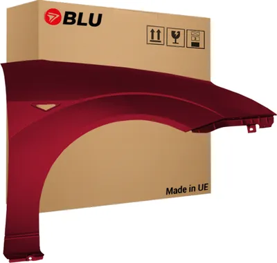 Zdjęcie produktu dla BLU Błotnik pasujący do Ford Focus Mk1 P8 Prawy czerwony PepperRed | 1998-2004 | Przedni Przód | Lakierowany | Gotowy do montażu | Stal