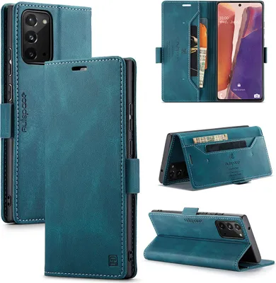 Image de Galaxy Note 20 Case, RetroPolyuréthaneLeather Case, Stand and Protective Case for Samsung Galaxy Note 20 Blue Blue