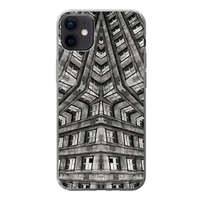 Obrázek produktu pro Kryt na mobilní telefon pro Apple iPhone 12 Mini Umění - černá - bílá - psychedelické Silikonové měkké pouzdro
