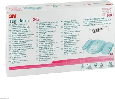 Produktbild von Tegaderm 3M Chg I.V. Fixierverb.7x8,5 cm 1660r 25 St