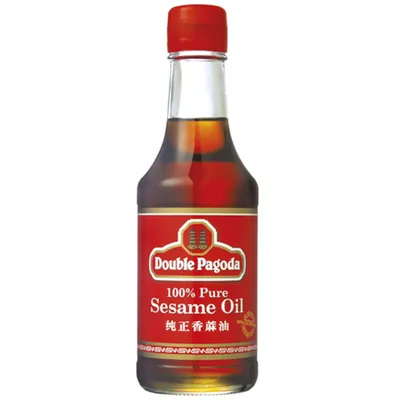 Produktbild von 250ml Sesamöl Double Pagoda schwarz aus gerösteten Sesamsamen