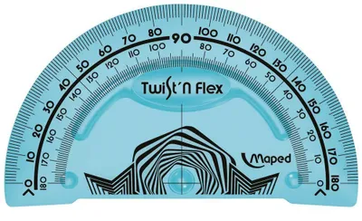 Image de Maped rapporteur demi-cercle Twist'n Flex 180 degrés couleur aléatoire (1 pièce)