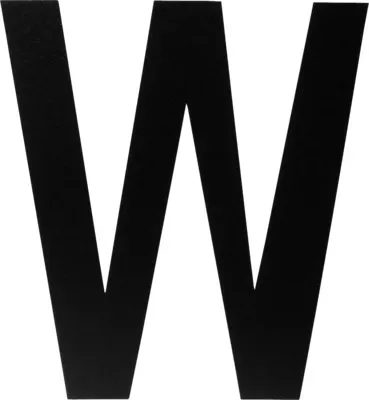 Produktbild von Klebebuchstabe "W" schwarz 35 mm