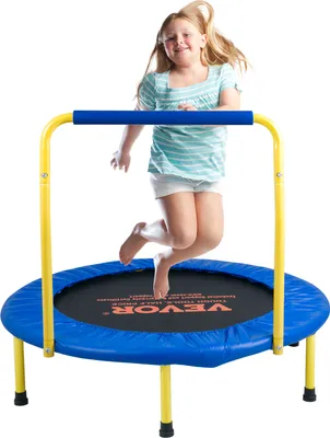 Produktbild von VEVOR zahradní trampolína 81x92x92 cm skládací skládací trampolína do 60 kg dětská trampolína modrá vnitřní/venkovní