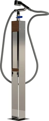 Produktbild von Eichenwald Modell 70 Gartendusche Altena klein mit Handbrause Gardena-Schlauchanschluss sowie Erdspieß