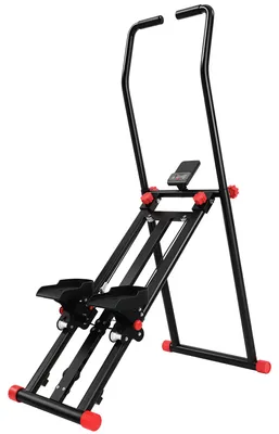 Produktbild von Treppenstepper für Zuhause, klappbarer Vertical Climber mit 3 Widerstandsstufen, verstellbarem Lenker und LCD-Monitor