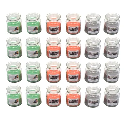 Produktbild von 24 Stück Duftkerze im Glas Mit Deckel Aromakerze In 3 Verschiedenen Düften Raumduft Duft Kerze