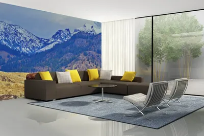 Produktbild von Vlies Fototapete BISON MIT BERGEN 375 x 250 cm (inkl. Kleister) - Vlies Tapete, Wandtapete, Wandbilder - Tapete für Wohnzimmer Schlafzimmer, Büro, Küche - Montagefertig