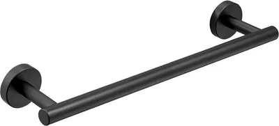 Produktbild von Designerski wieszak na ręczniki Wieszak na ręczniki do łazienki i pod prysznic - stal nierdzewna matowa czarna - 50 cm