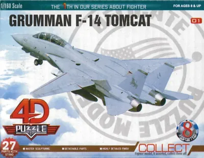 Immagine prodotto di puzzle 3D aerei militari Grumman F-14 Tomcat