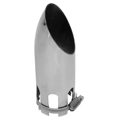 Obrázek produktu pro Koncovka výfuku Inox zahnutá kulatá - průměr 37-61mm / délka 160mm