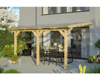 Produktbild von Terrassenüberdachung SKAN HOLZ Bormio 434 x 250 cm natur