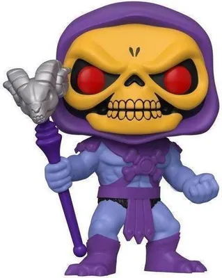 A Funko Pop! vinyl figure of Skeletor from Masters of the Universe, standing against a white background.
