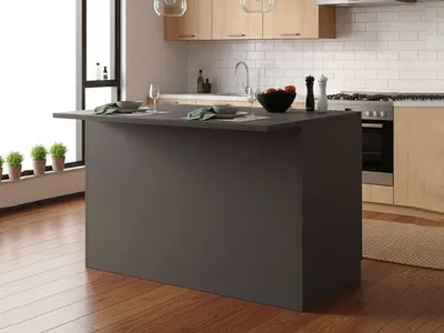 Produktbild von Dmora Kücheninsel Emmanuel 125x90x90h cm Schwarz 2 Regale