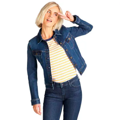 Obrázok produktu pre LEE, dámska jeansová bunda SLIM RIDER, veľkosť XS, modrá, jeansový kabát, kategória: jeansové bundy