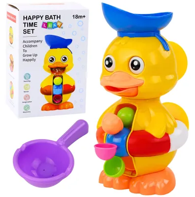 Obrázok produktu pre Interaktívna hračka do vane kačička s prísavkami a lyžičkou mlynčeka