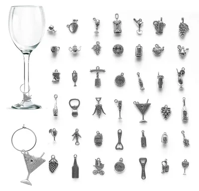 Imagen del producto de Soportes para vasos de vidrio, 42 unidades, de diferentes formas, para copas y vasos