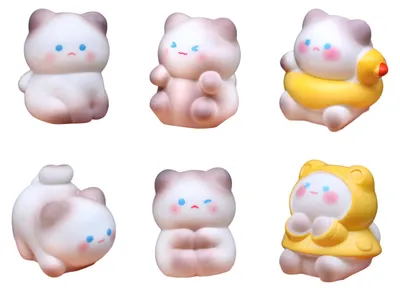 Produktbild von Mini-Katzenfigur aus Kunstharz, Mikro-Cartoon-Katzenstatue, winzige Tierfiguren für DIY-Bastelarbeiten, Mooslandschaften, Puppenhaus-Gartendekoration, Geburtstagstortenaufsatz