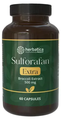 Obrázek produktu pro Sulforafan EXTRA – extrakt z brokolice 500 mg, 60 kapslí – Herbatica
