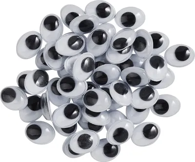 Produktbild von Ovale Wackelaugen, 50 Stück, 10 mm
