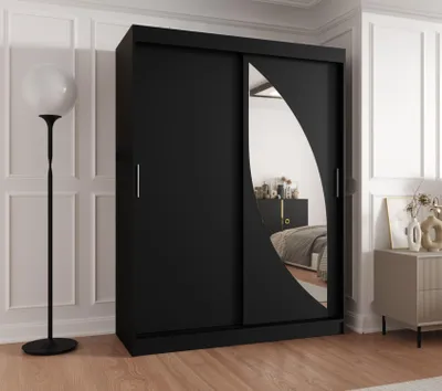 Produktbild von Kleiderschrank 150 cm SUDENA mit Schiebetüren - schwarz