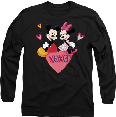 Obrázek produktu pro Mickey Mouse - Tričko "Xoxo" pro muže/dámy Uni - Valentýn TV14565 (S) (Černá)