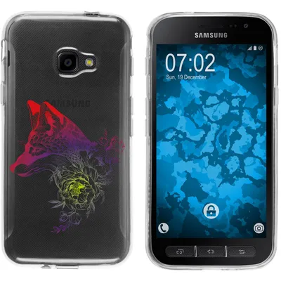 Produktbild von PhoneNatic Case kompatibel mit Samsung Galaxy Xcover 4 / 4s Silikon-Hülle Floral Fuchs M1-5