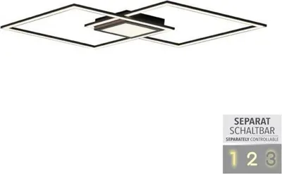 Immagine prodotto di Lampada da soffitto a LED moderna a quadretti neri ASMIN Leuchten Direkt 14695-18