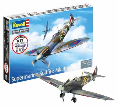 Image de Kit de démarrage Spitfire Mk.IIa : maquette à l'échelle 1/72 avec accessoires