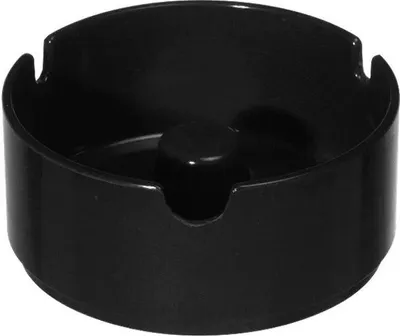 Produktbild von WACA  Aschenbecher Melamin, schwarz, 3 Einschnitte, Höhe: 45 mm, ø: 100 mm