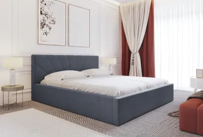 Image de AX LIVING Lit rembourré 180 x 200 Lit Larik Design Fonctionnalité KR22