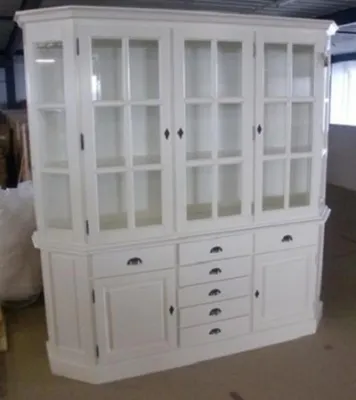 Image de Casa Padrino Shabby Chic Armoire de style campagnard Armoire buffet 200cm ModF6 - Armoire salle à manger