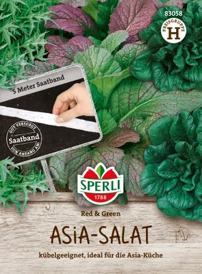 Produktbild von SPERLI Saatband Red and Green für Asiasalat 5 lfd. Meter
