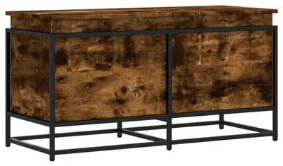 Obrázek produktu pro vidaXL Úložný box s víkem, kouřový dub 100x40x51,5 cm