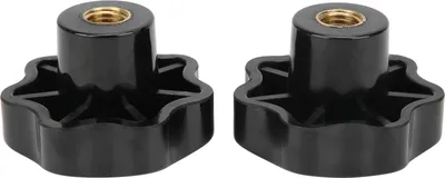 Image de 2Pcs Female Thread Clamping Knob Industrial Machine 7 Star Shaped Head Nuts M16 x 80