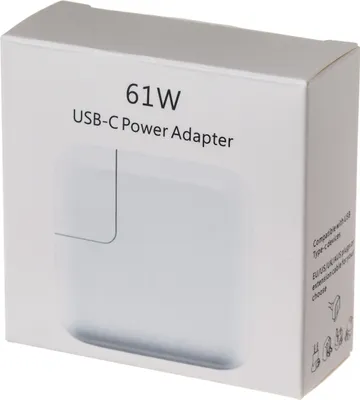 Zdjęcie produktu dla Ładowarka do Macbooka Pro Kabel ładujący 61 W USB typu C do Mac Book Pro/ Air 2020 2019 2018/ iPad Pro 129/11 biały Adapter zasilania
