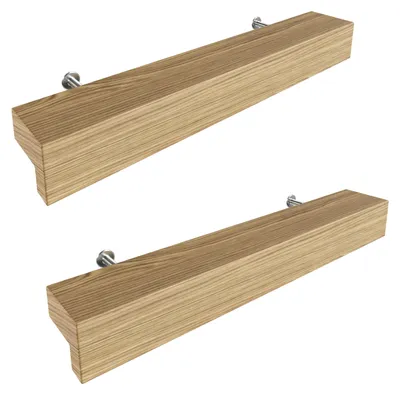 Produktbild von Sossai Holz Möbelgriffe aus Eiche | GAH01 | Lochabstand 96mm, Länge 156mm, 2 Stück