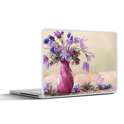 Produktbild von MuchoWow® Laptop Aufkleber Sticker Cover Frühling - Flieder - Stilleben 30x21 cm - Sticker für Laptop - Selbstklebend