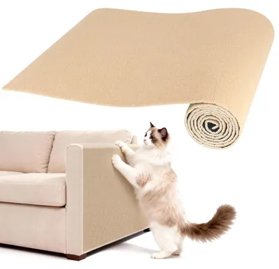 Produktbild von 200x40CM Kratzmatte Selbstklebend für Katzen, Kratzschutz Sofa Katze, Kratzteppich Katzen, Khaki Kratzschutz Katze, DIY Kratzbretter Wand Ideal für Möbelschutz, Schützt Sofa und Teppiche – 1