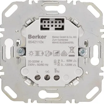 Productafbeelding van Berker universele aanraakdimmer, dimmer voor 1 lichtpunt (geschikt voor gloeilampen, halogeenlampen, spaarlampen en LED-lampen), 1 stuk.