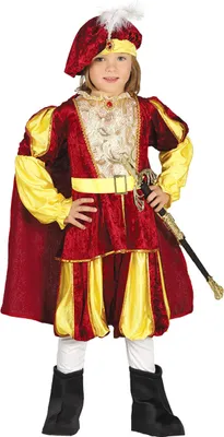 Produktbild von Prinz Mittelalter Karneval Kostüm Umhang Hut Gürtel Mantel Kind Prinzessin Märchenhaft Eleganter Herrscher Edles Design Farbenfrohe Kleidung  Details Höfische Pracht, Größe: 128/134 Farbe: Grau