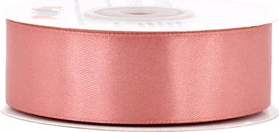 Produktbild von Satinband 25mm x 25m Rolle Rosegold