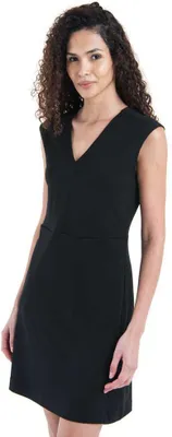 Image de Icebreaker Merino 200 Granary V Neck Robe Noir L Femme Noir L